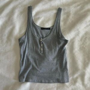 Light blue & white Brandy Melville tank top